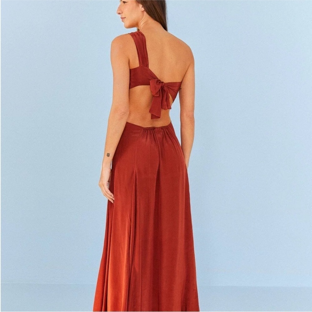 NWT Farm Rio Plunge Neckline Midi Length Dress- Size Large - Picture 4 of 7